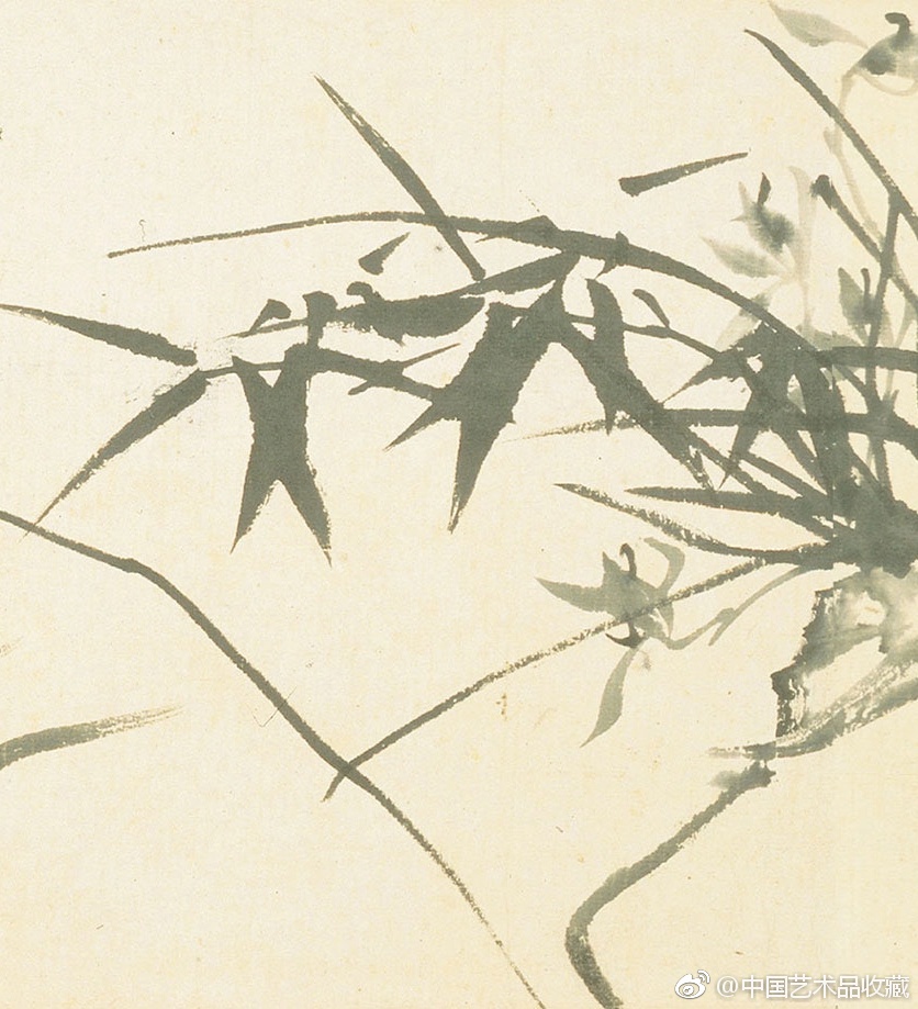清 郑燮 《兰花竹石图》|郑燮|兰竹|墨笔_新浪新闻