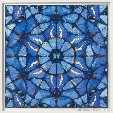 向死而生在雪中等待春天damien hirst 万花筒蝴蝶系列蝴蝶在
