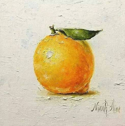 油画静物水果塑造