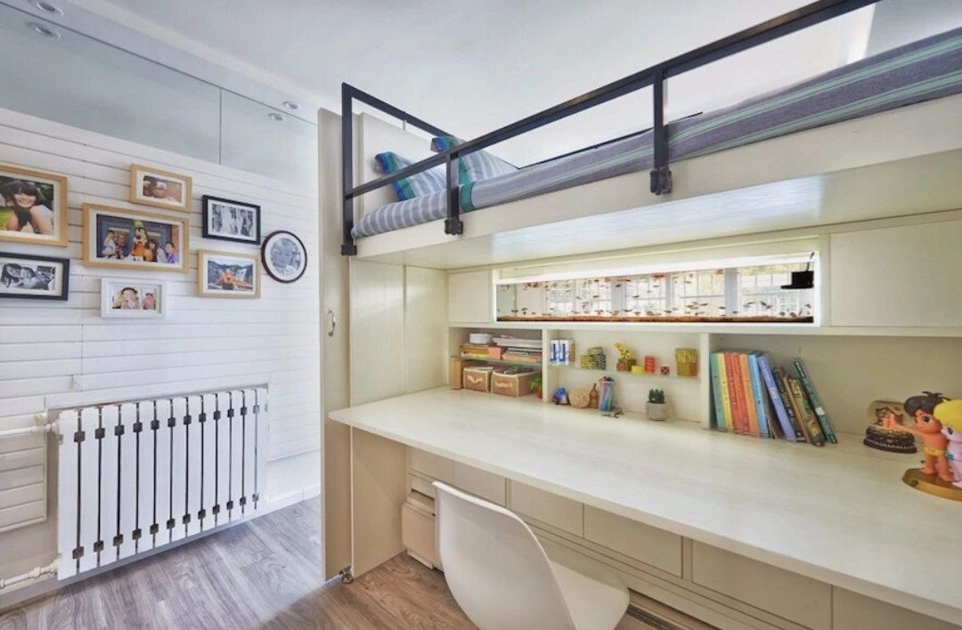 上床下桌，实用省空间，真是好设计！|书桌|儿童房|上铺_新浪新闻