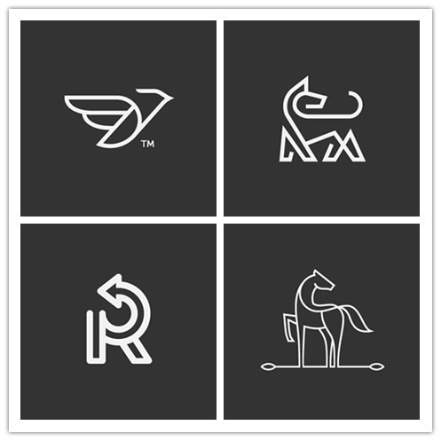 黑白logo符号元素设计