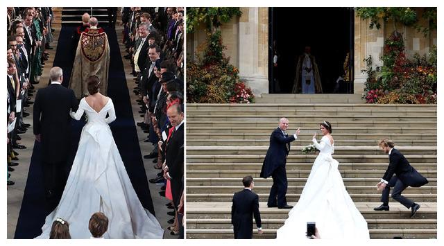 "你金妮"公主婚礼!白色婚纱真的很美丽.凯特的裙子更有吸引力