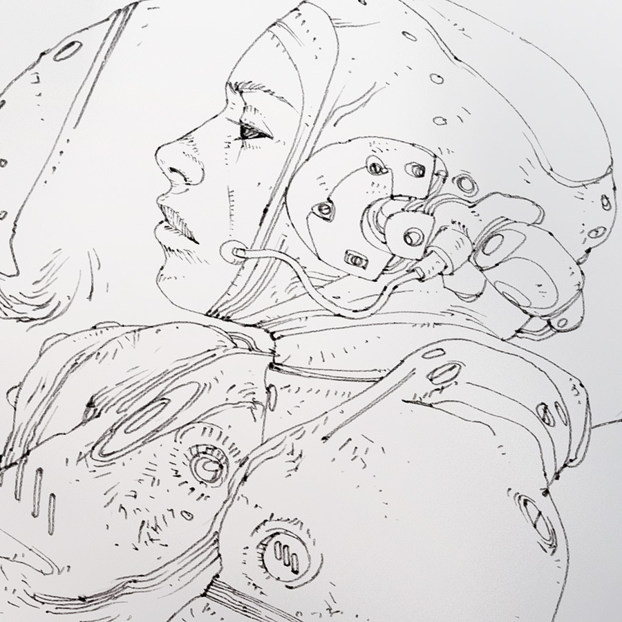 插画师simongoinard一组人物线性插画