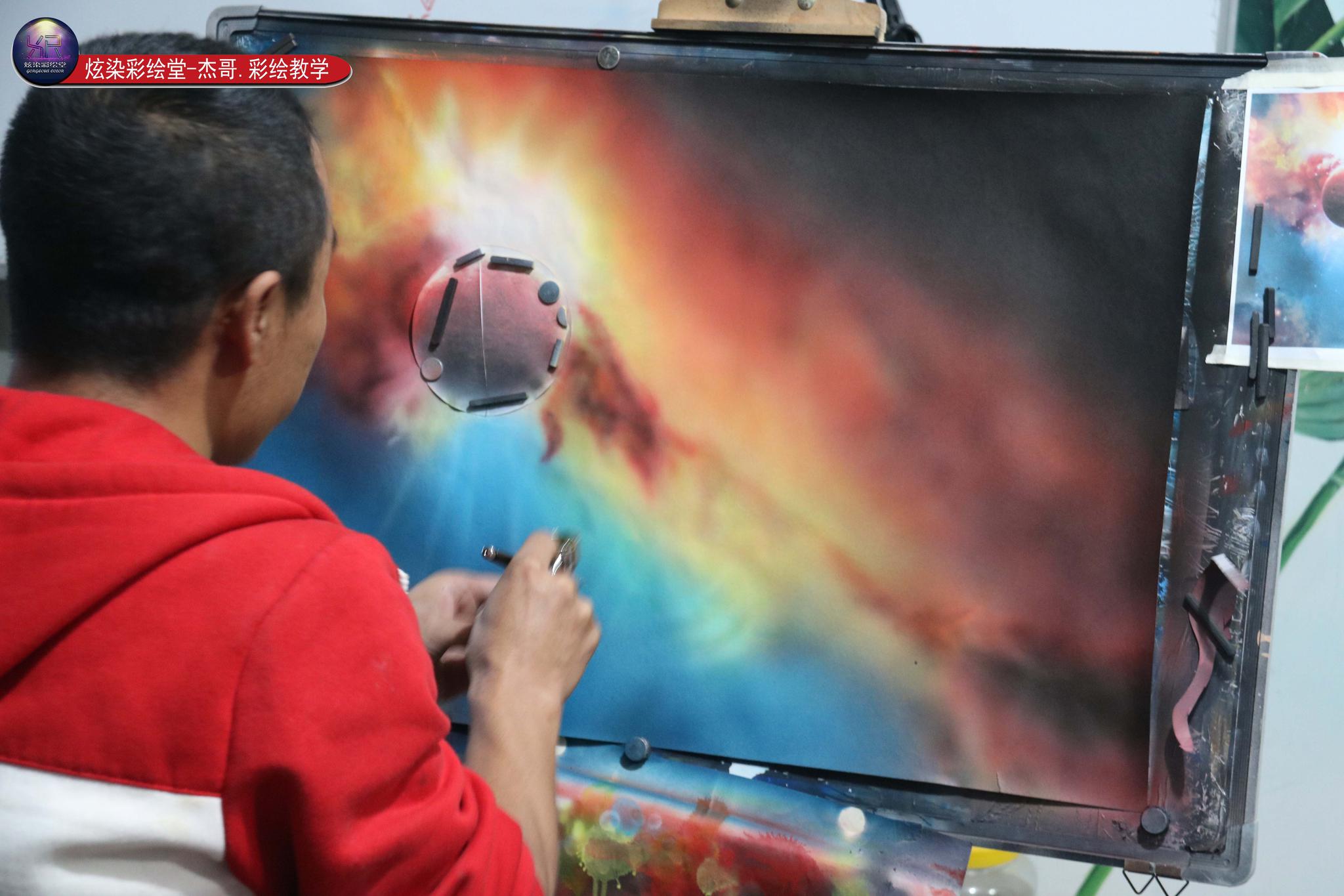 喷笔绘画-星空-炫染彩绘堂出品