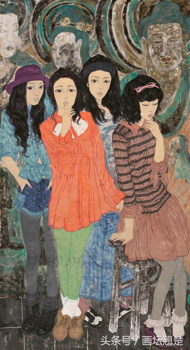 美女画家画美女