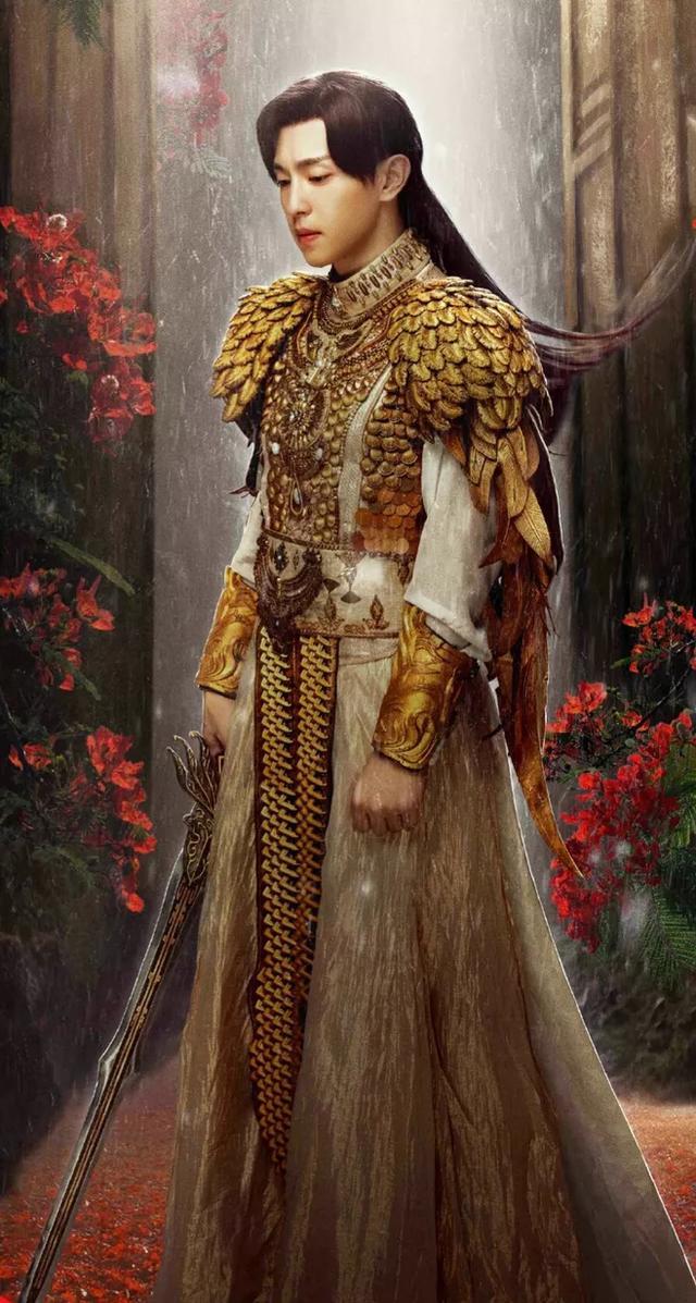 第四个造型这是旭凤去魔界捉拿穷奇时候穿的一套服装,一身纯黑亮片