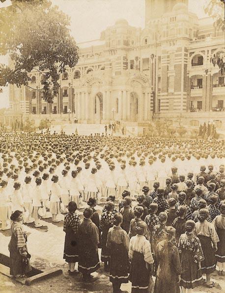 老照片1923年日本皇太子裕仁视察台湾