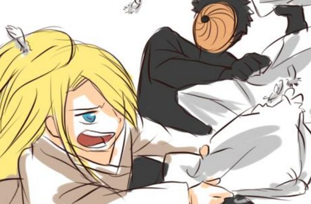 火影中宇智波带土搞笑属性全开嘲笑迪达拉的艺术结果被暴打