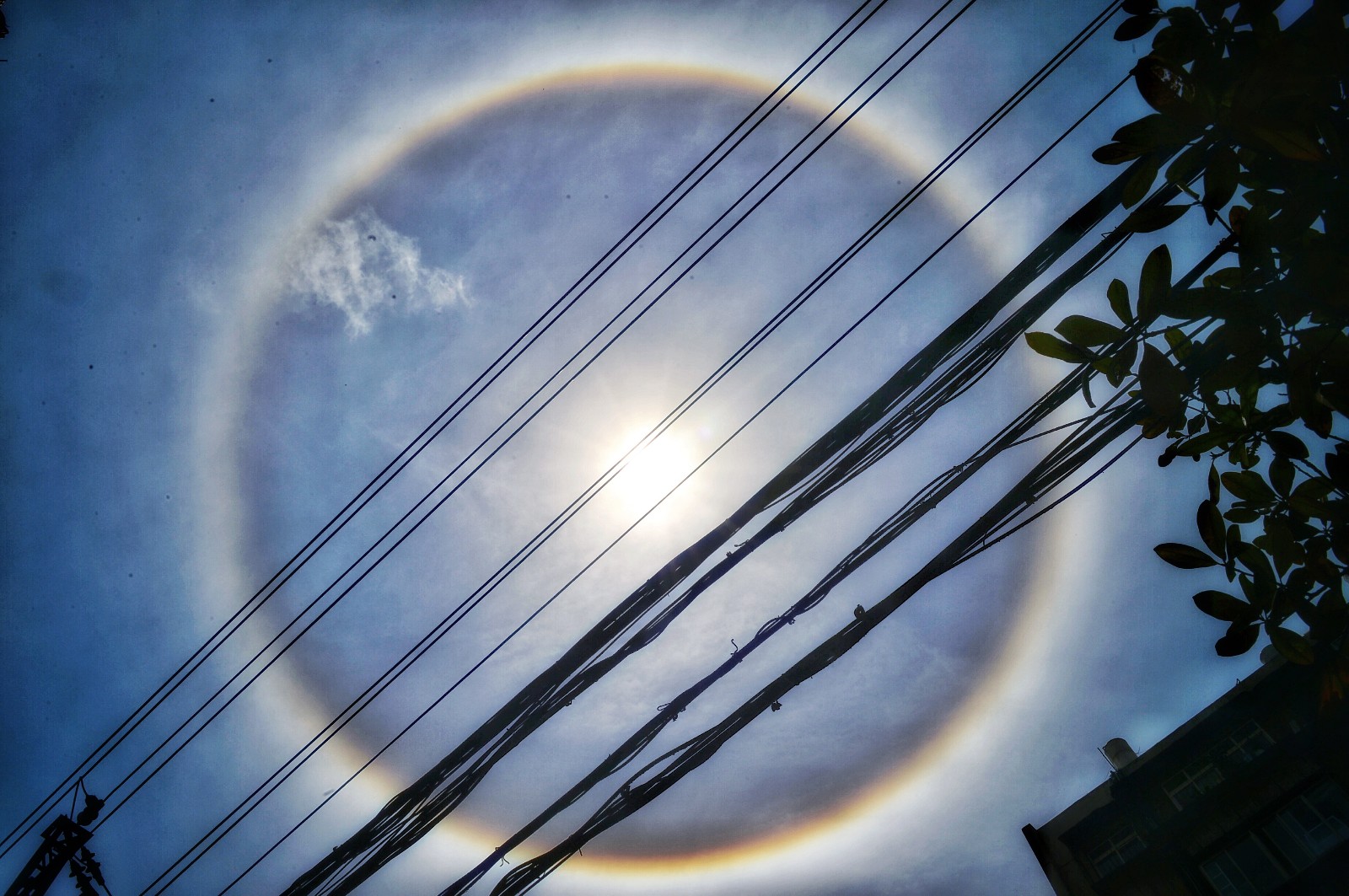 昆明中午时分现绚丽日晕美图刷爆朋友圈