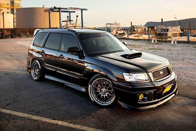 紧凑型suv不甘平凡玩改装,森林人摇身一变超帅黑武士!