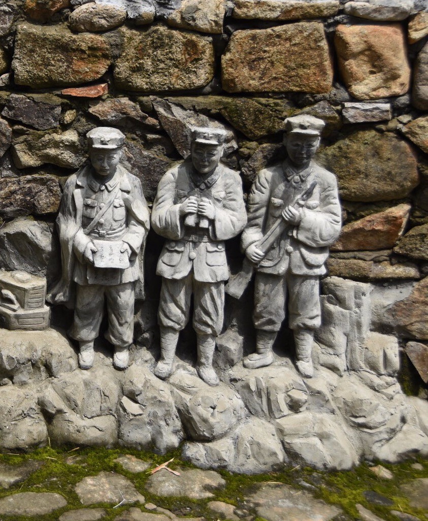 坞根的灰雕是非物质遗产以这样的方式雕刻纪念可爱可敬的红军