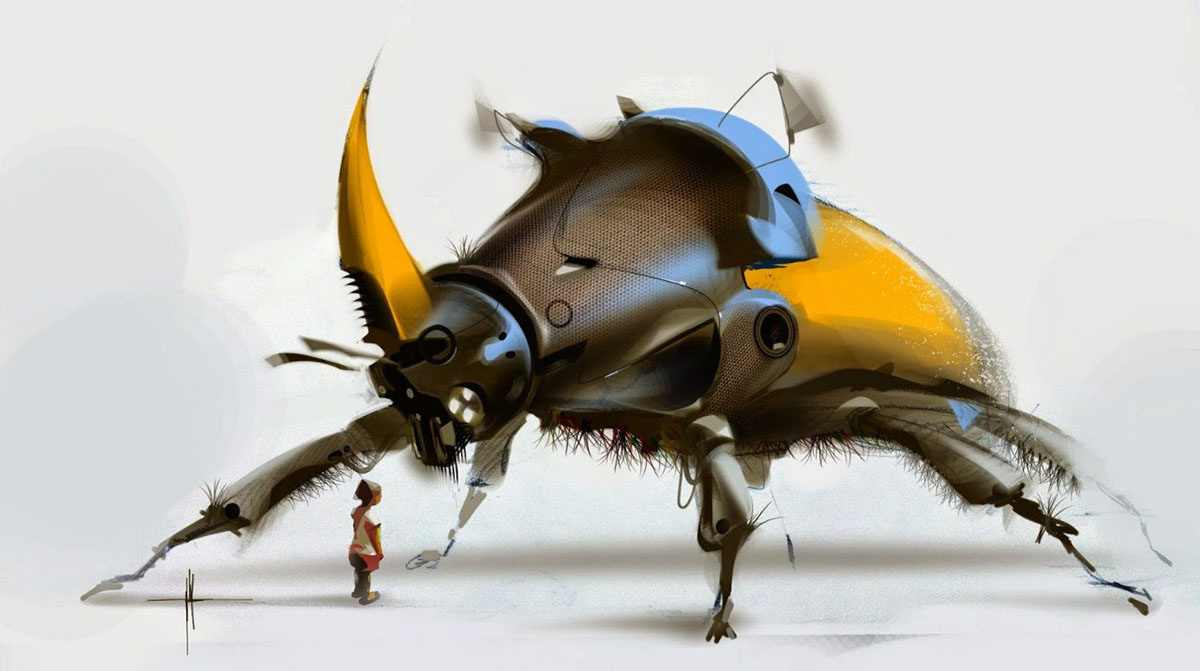 仿生概念机型设计原画.