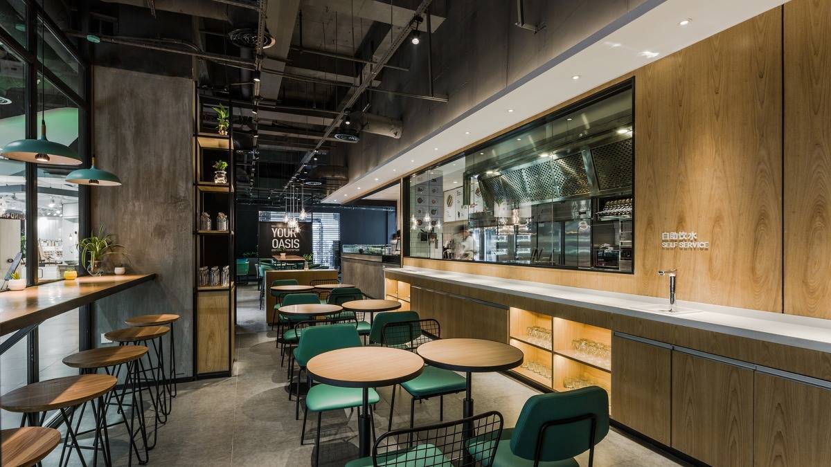 健康轻食主义——沙拉店的绿色新设计