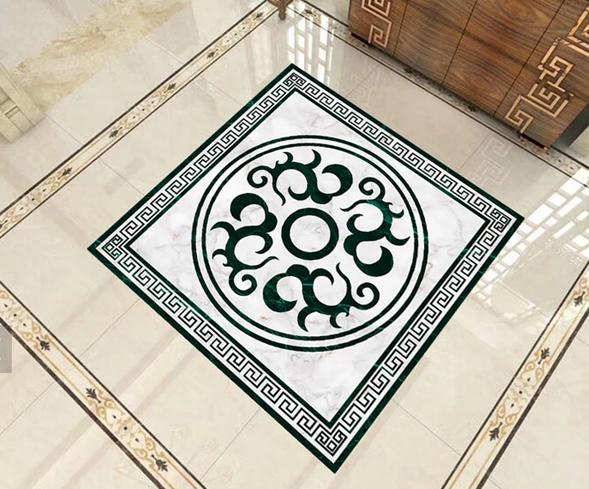 客厅别铺一抹色瓷砖了,现在都做这种波打线,高端,大气,上档次