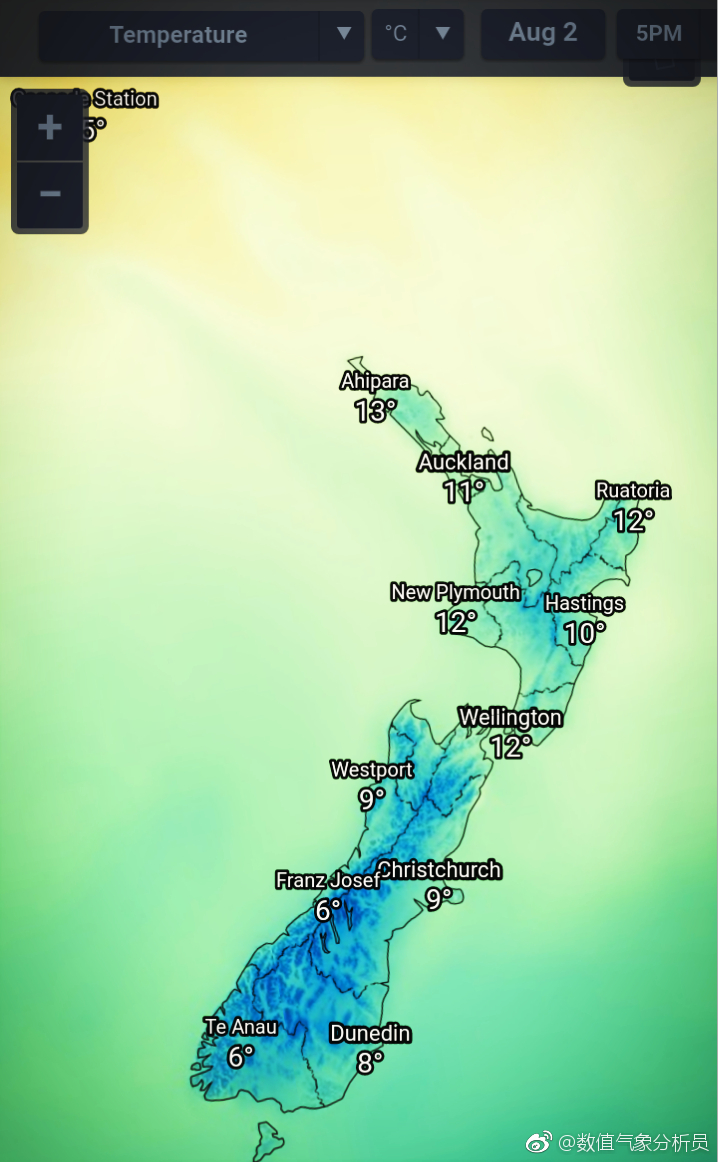 新西兰迎来较强降水天气过程_新浪看点