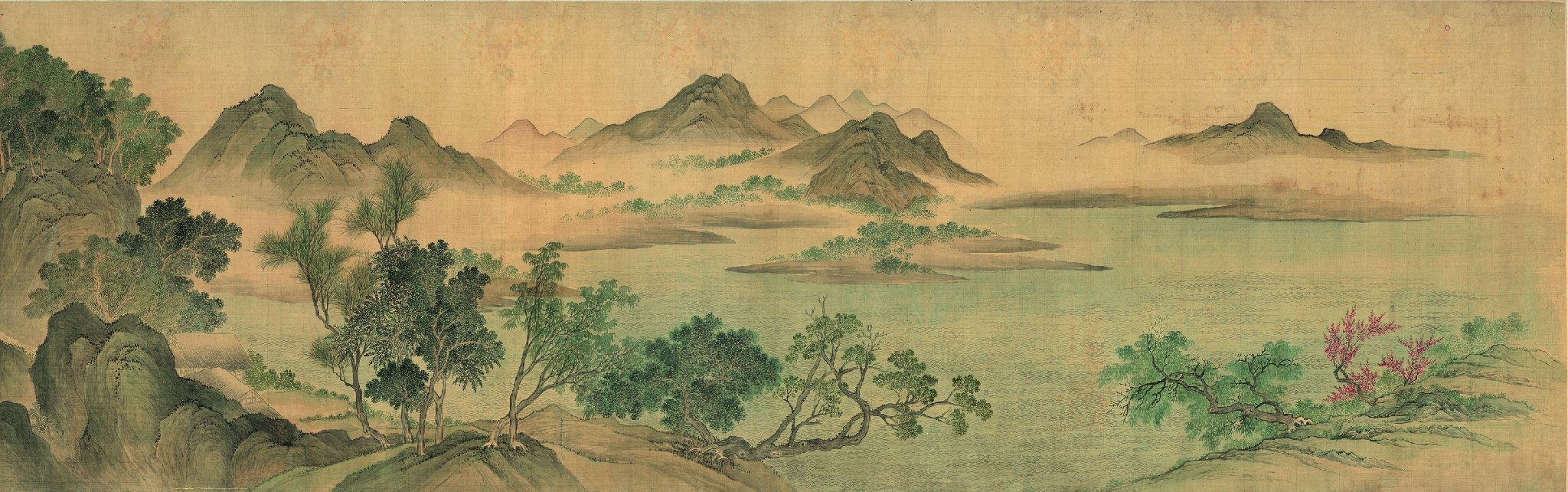 清恽寿平湖山春暖图天津博物馆藏高清大图