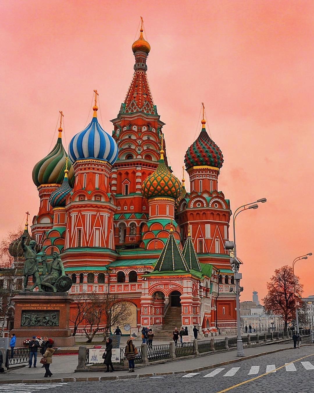 圣瓦西里大教堂俄罗斯莫斯科最美教堂每个角度都好美