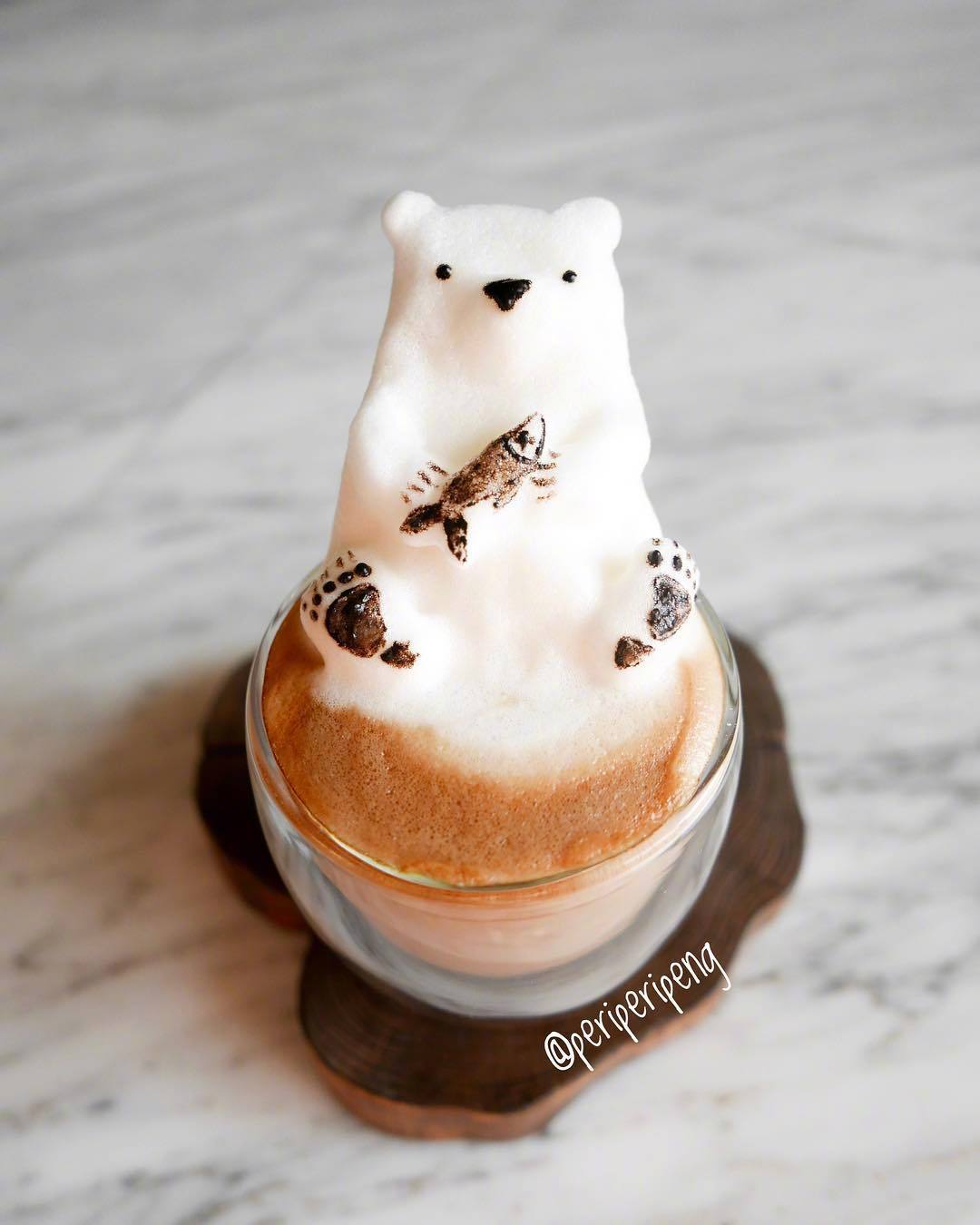 立体拉花咖啡,好萌啊