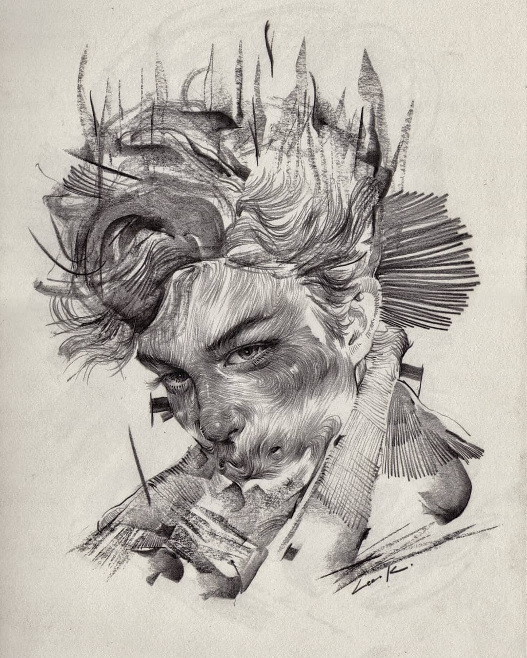 酷酷的速写人物