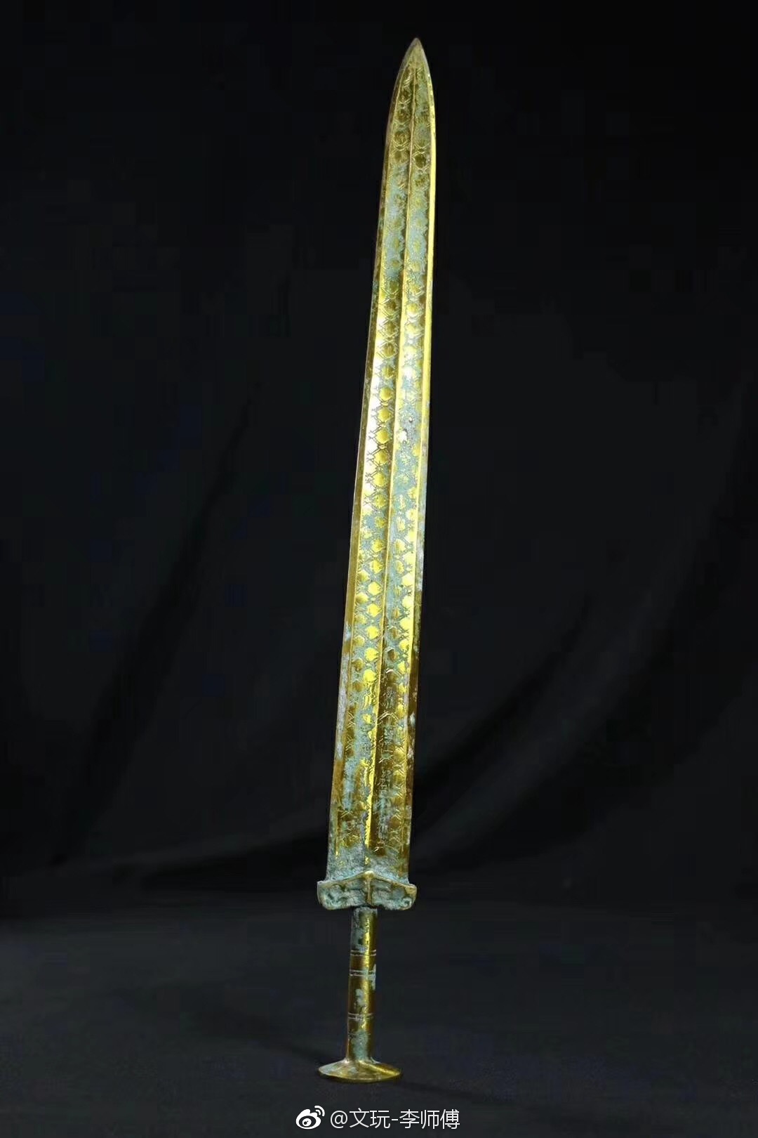 大年份铜鎏金青铜宝剑一把长525厘米宽5厘米老气