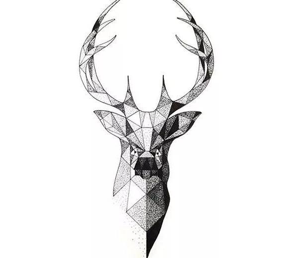 鹿纹身手稿推荐