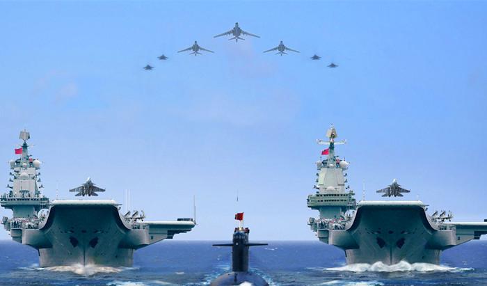 双航母编队初具规模,9艘顶级巨舰齐聚大连船厂