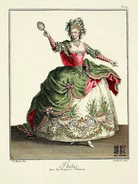 洛可可古典服饰手绘