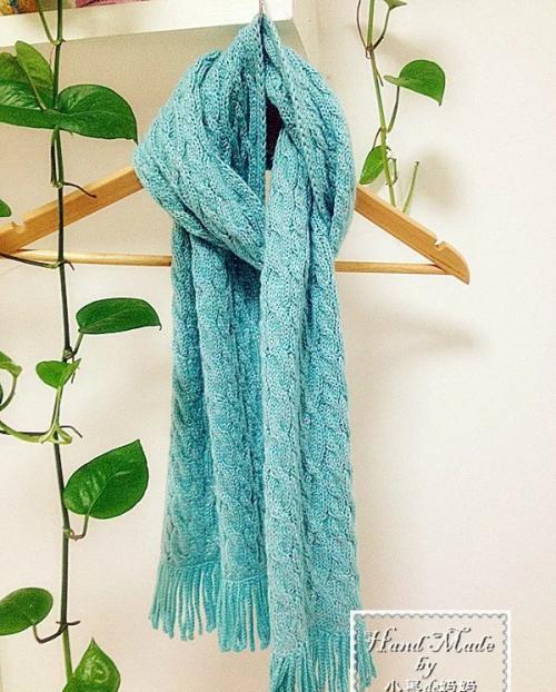 只要会织花样 棒针麻花流苏围巾轻松织