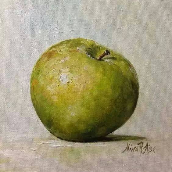 油画静物水果塑造