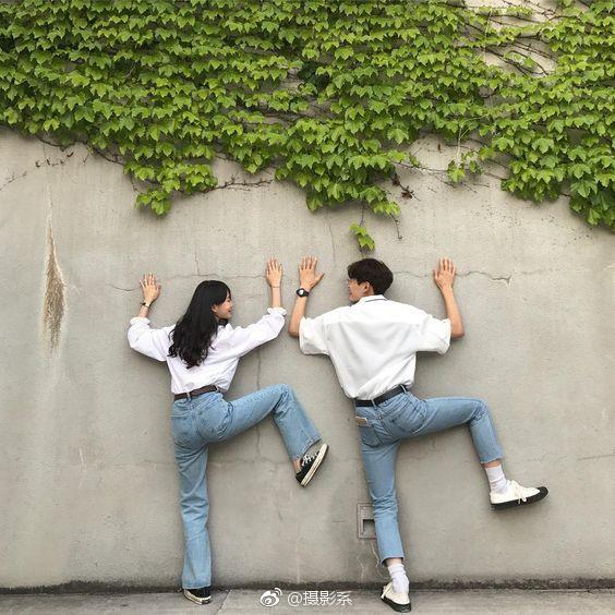 甜死人不偿命的情侣街拍pose