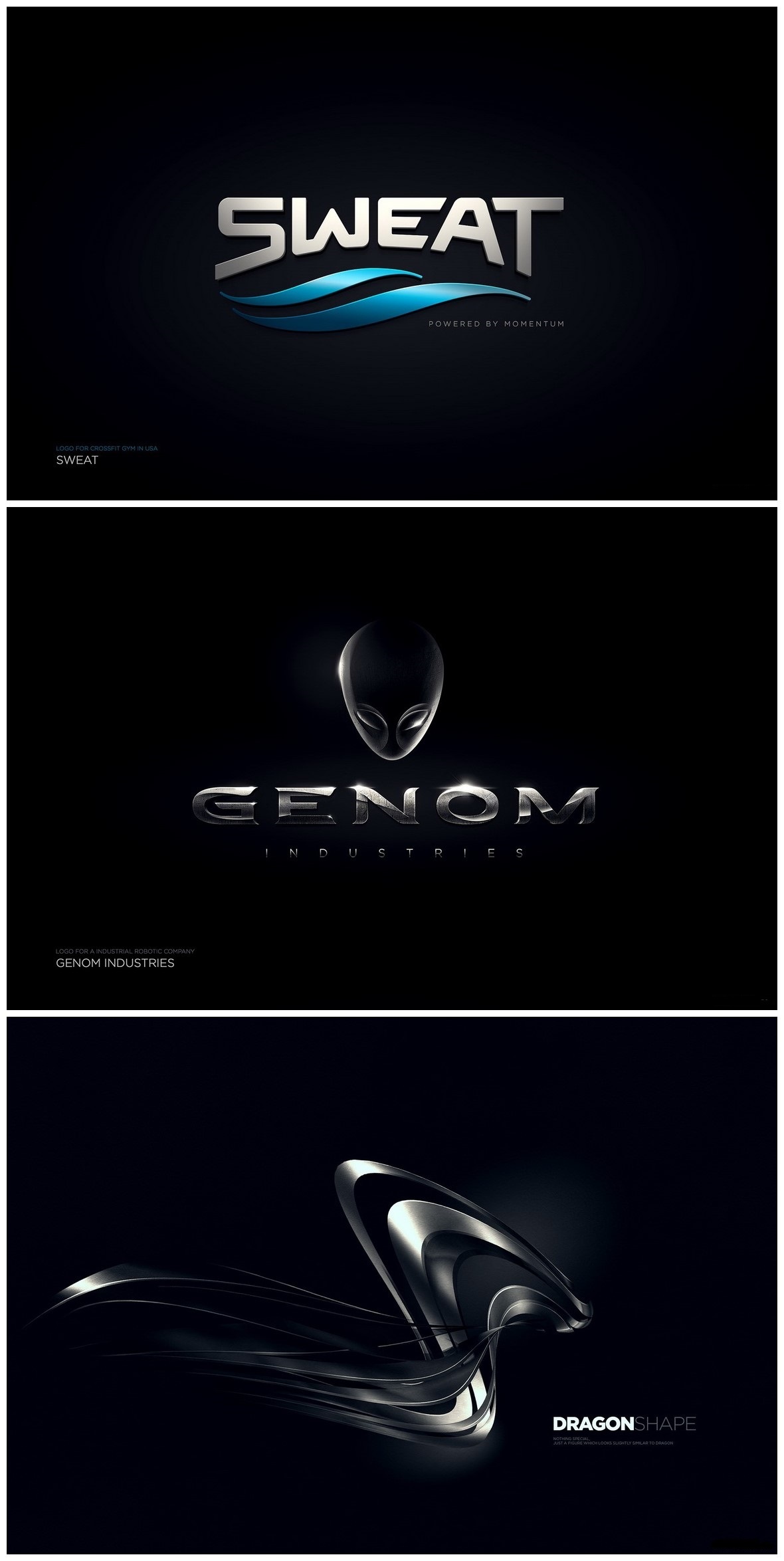 俄罗斯pavel zertsikel极致震撼3d立体logo设计