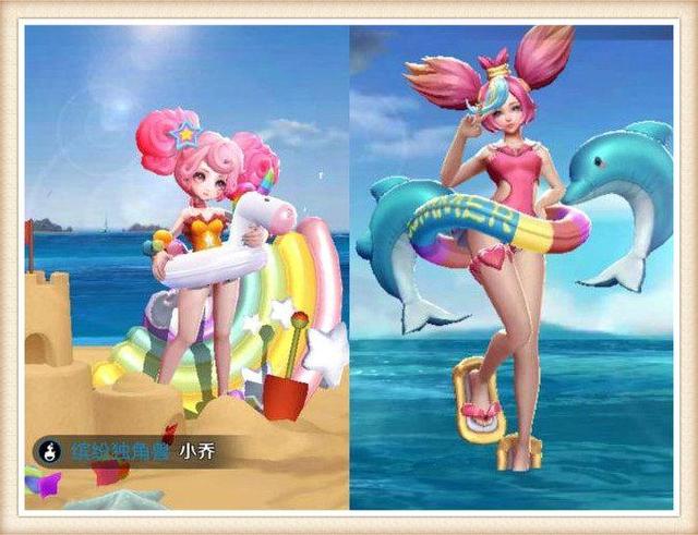 国服英雄对比外服英雄,外服小乔变大长腿美哭了|王者荣耀|白起|皮肤