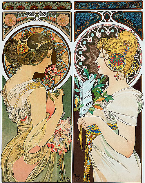 世界名画家系列新艺术插画大师阿尔丰斯穆夏