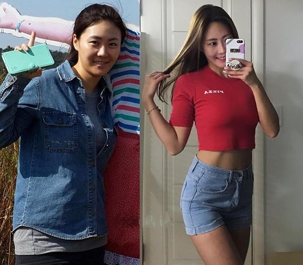 同样是110斤体重,女子健身前后差别很大,这就是举铁的魅力!