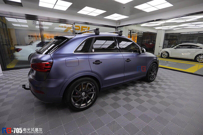 奥迪a1改色贴膜电光风暴灰效果图奥迪a1改色贴膜电光风暴灰效果图