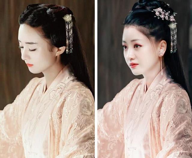 赵丽颖杨蓉七次撞造型,相差6岁,女主脸女二脸的差距一目了然