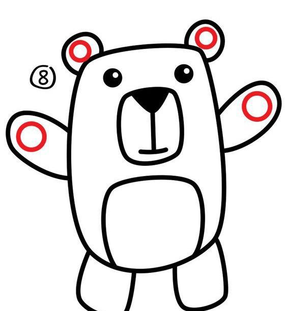 儿童简笔画教程 画一只娇憨的小熊!