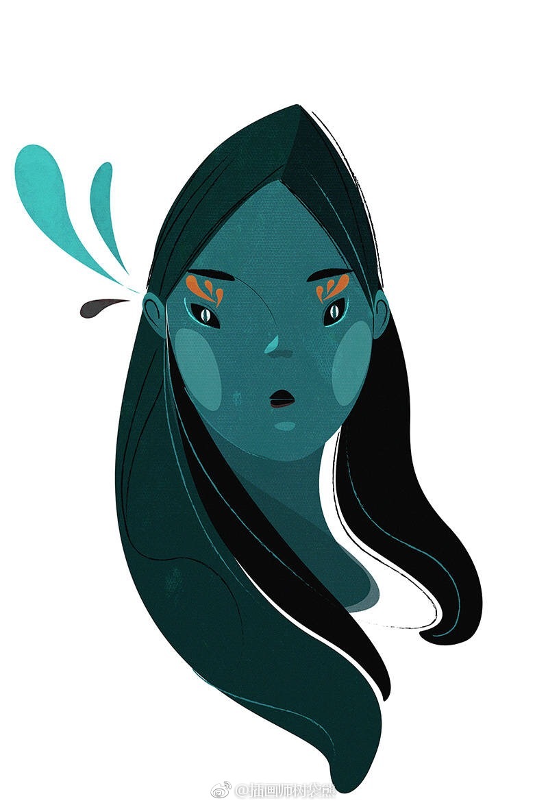 国外插画师 sibel acikalin akgun 笔下的女孩插画设计作品