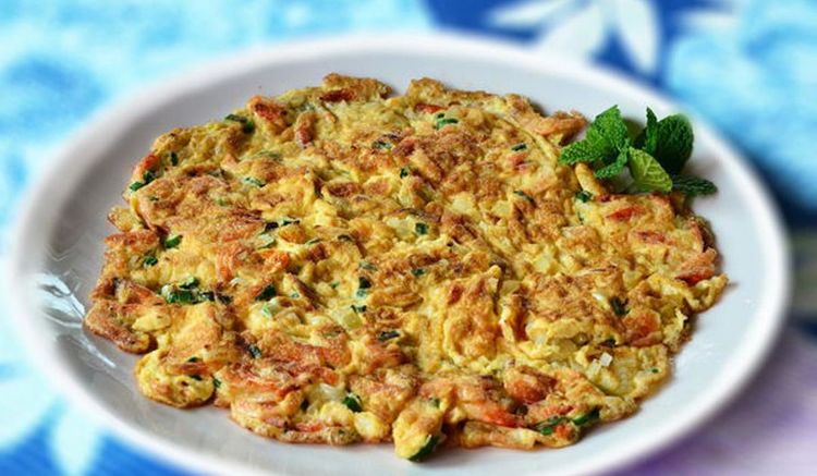 樱花虾煎蛋◎大部分到厦门附近旅游的朋友都会买回一些当地的特产