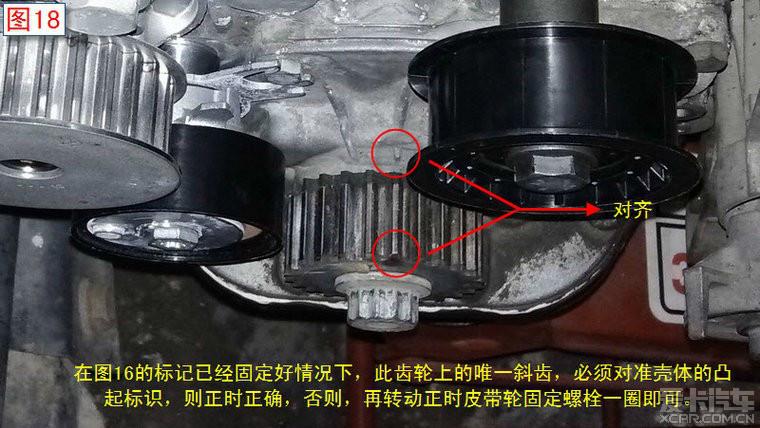 上海大众波罗1.4正时安装方法