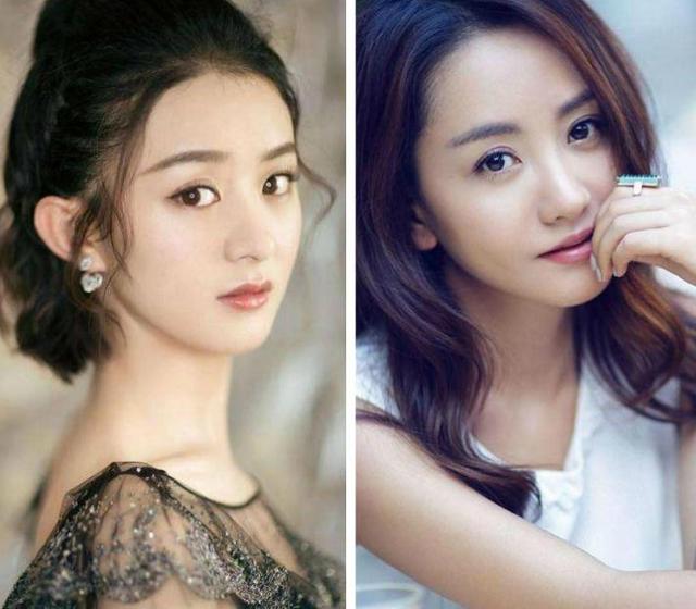 赵丽颖杨蓉七次撞造型,相差6岁,女主脸女二脸的差距一目了然