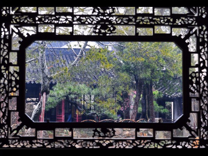 轩窗小酌愁意凉,红菊绿穰流水殇