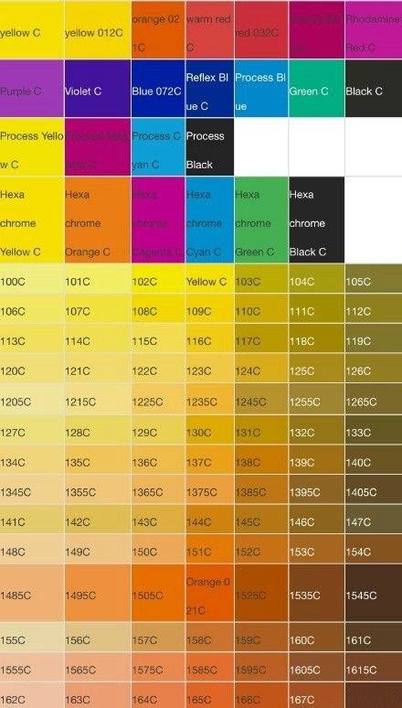 国际通用的潘通色值转需
