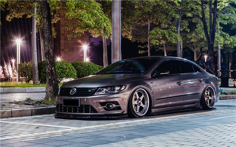 天生就有流线型身材的大众cc,经过气动改装后更加的迷人!