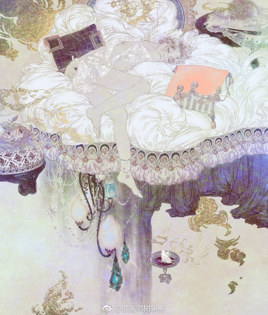 国外插画师 輪 复古美少年插画设计作品描绘出细腻的情感