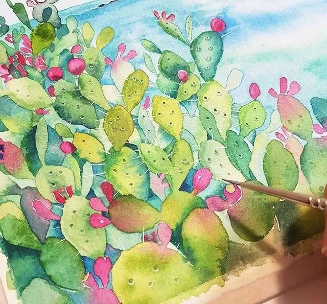 森林系女孩小清新水彩插画带你走进自然的生活