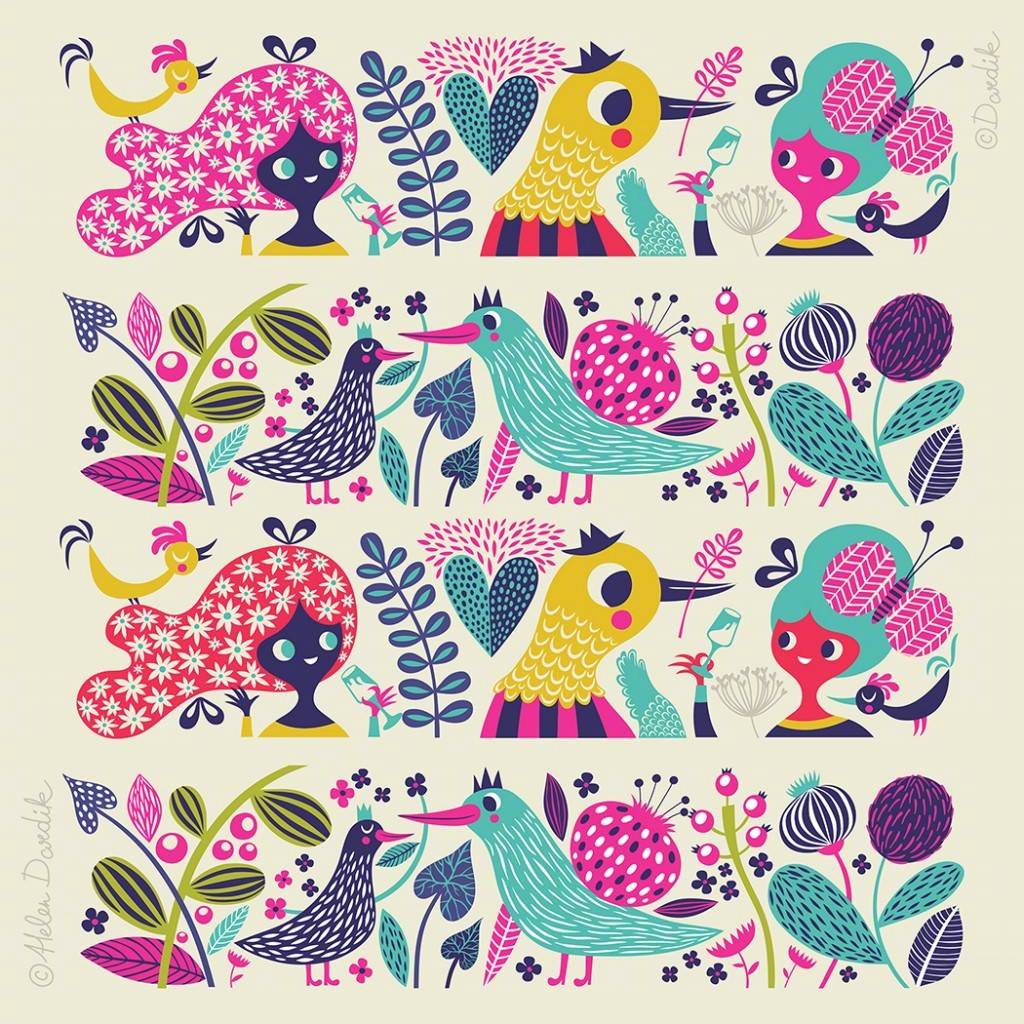 来自插画师helendardik可爱风绘画作品