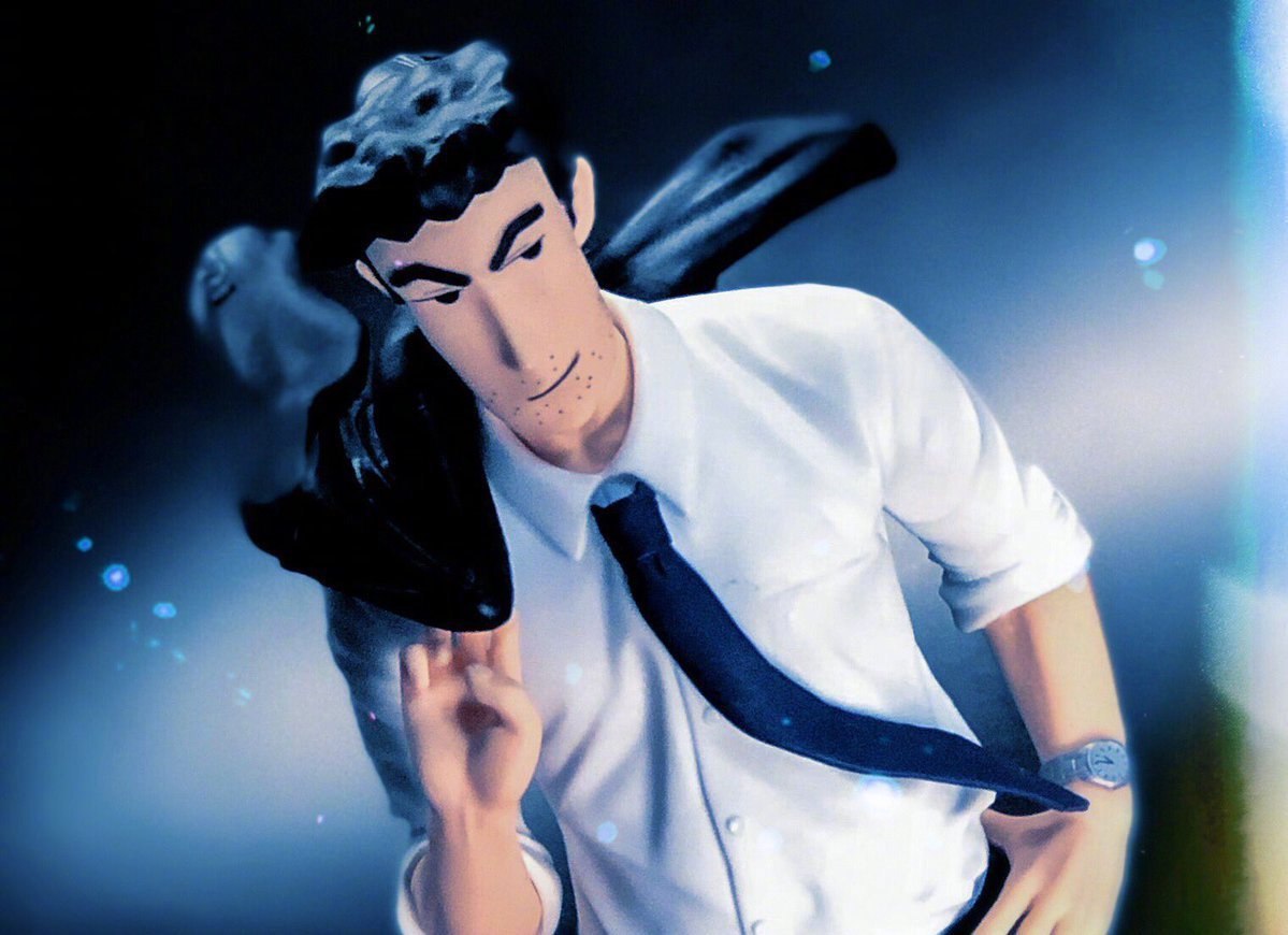 一个帅气的手办角色的名字叫作野原广志就是蜡笔小新的粑粑