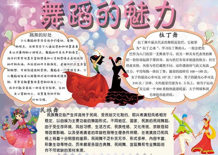 拉丁舞手抄报图片大全