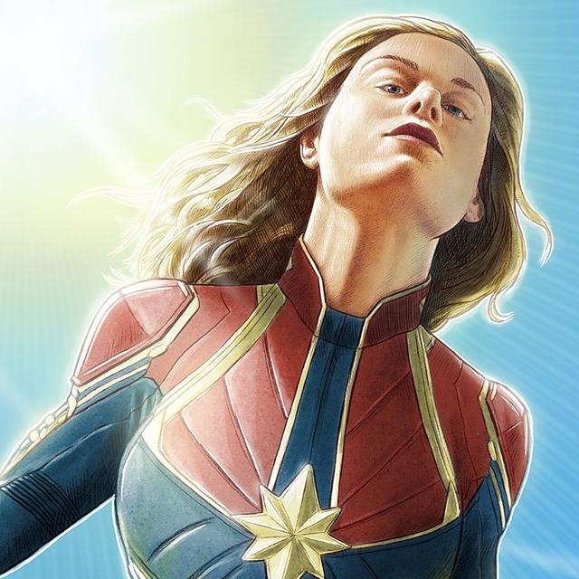 网友制作了一张惊奇队长的漫画简直帅炸